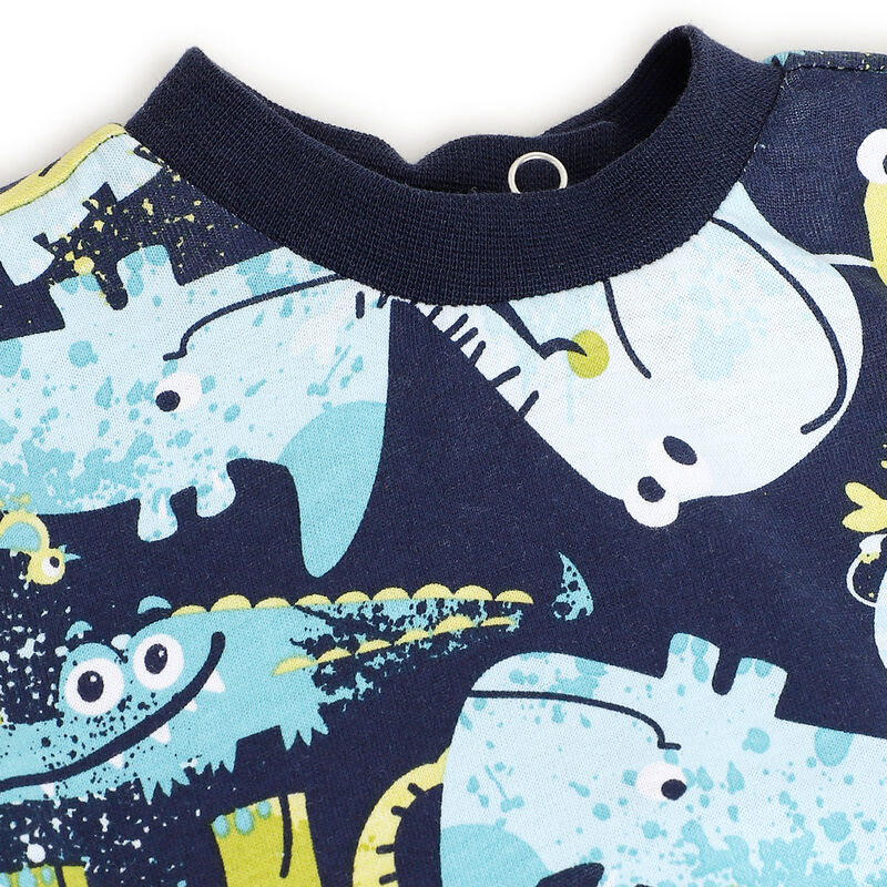 Boys Blue Printed Short Sleeve T-Shirt image number 2